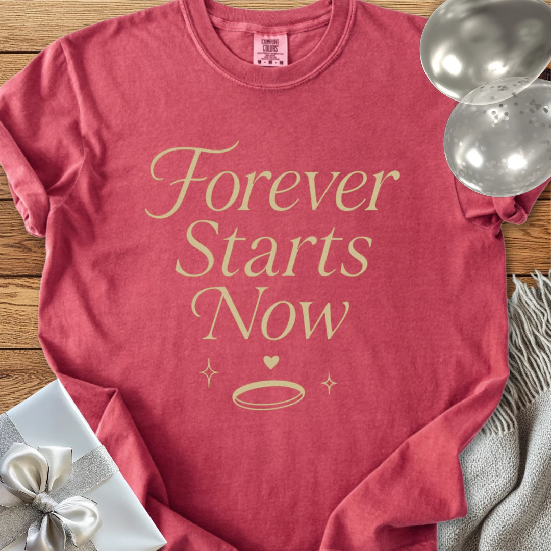 Forever Starts Now - Premium Wedding T-Shirt