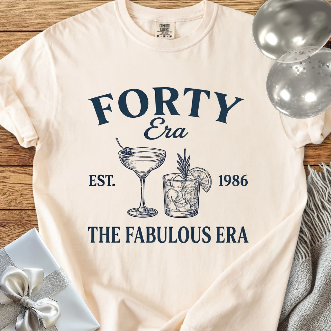 Forty Era, Est. 1986, The Fabulous Era - Premium 40th Birthday T-Shirt