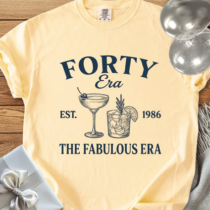 Forty Era, Est. 1986, The Fabulous Era - Premium 40th Birthday T-Shirt