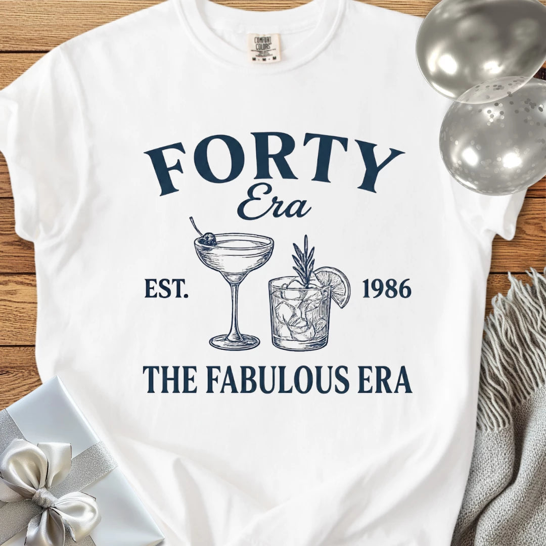 Forty Era, Est. 1986, The Fabulous Era - Premium 40th Birthday T-Shirt