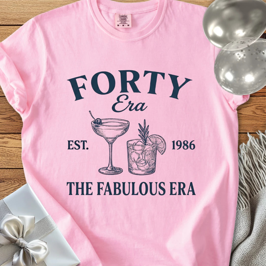 Forty Era, Est. 1986, The Fabulous Era - Premium 40th Birthday T-Shirt