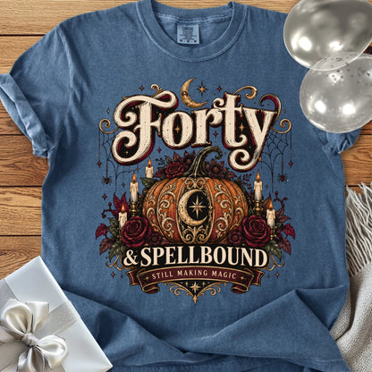 Forty & Spellbound - Premium Halloween 40th Birthday T-Shirt