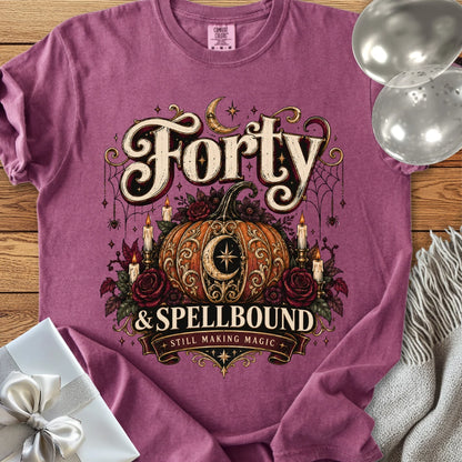 Forty & Spellbound - Premium Halloween 40th Birthday T-Shirt