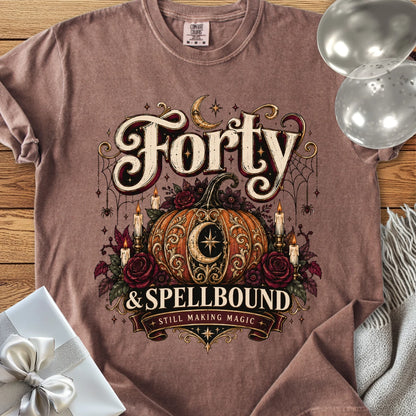Forty & Spellbound - Premium Halloween 40th Birthday T-Shirt