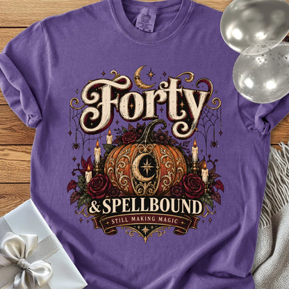 Forty & Spellbound - Premium Halloween 40th Birthday T-Shirt