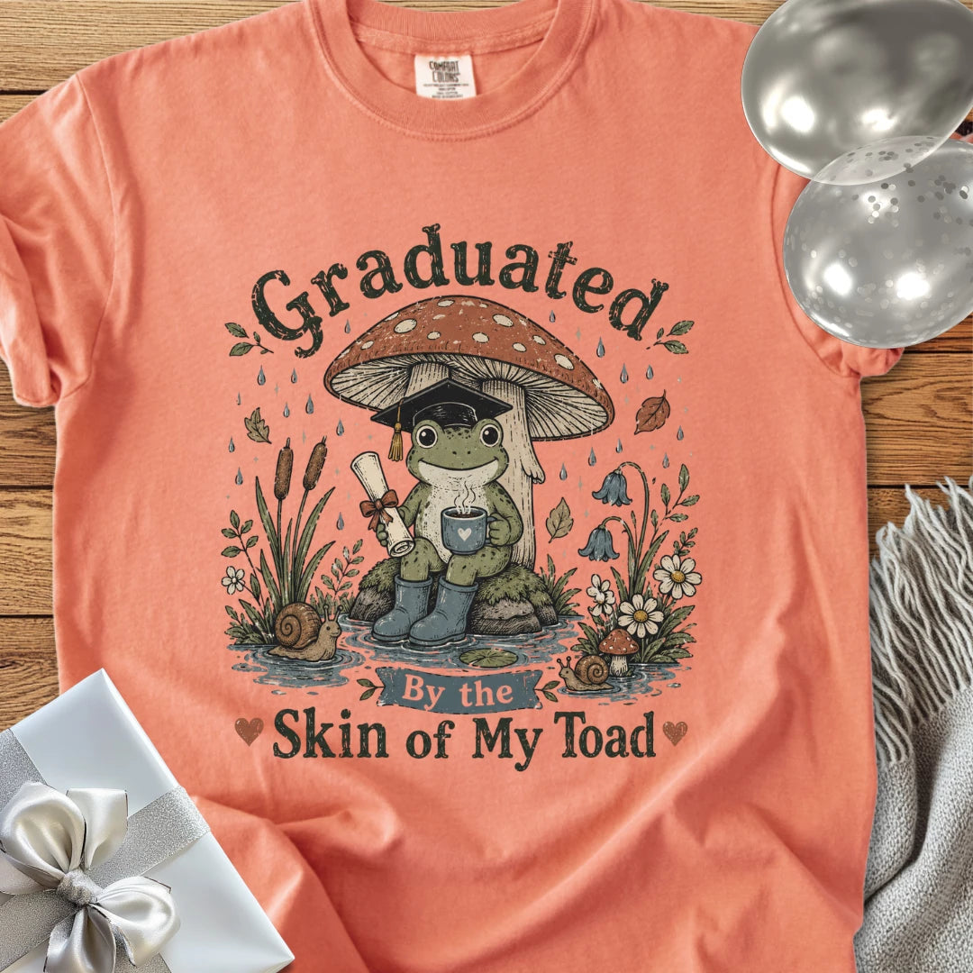 Graduated by the Skin of My Toad - Premium Graduation T-Shirt