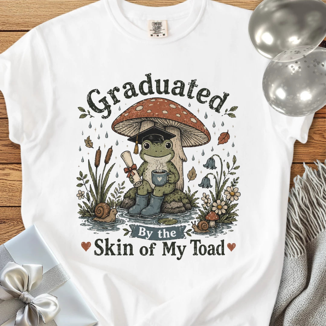 Graduated by the Skin of My Toad - Premium Graduation T-Shirt