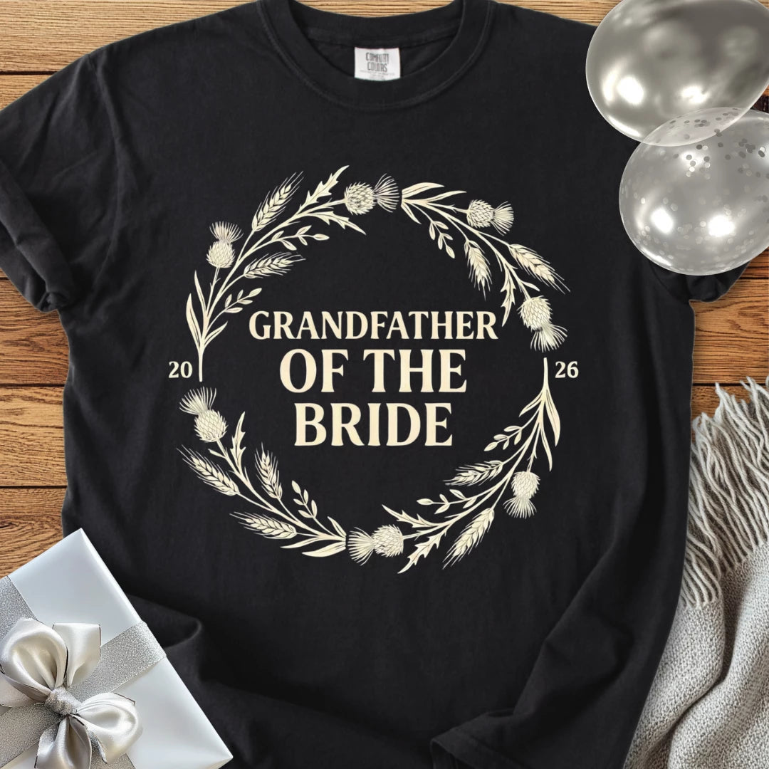 Grandfather of the Bride 2026 - Premium Wedding T-Shirt
