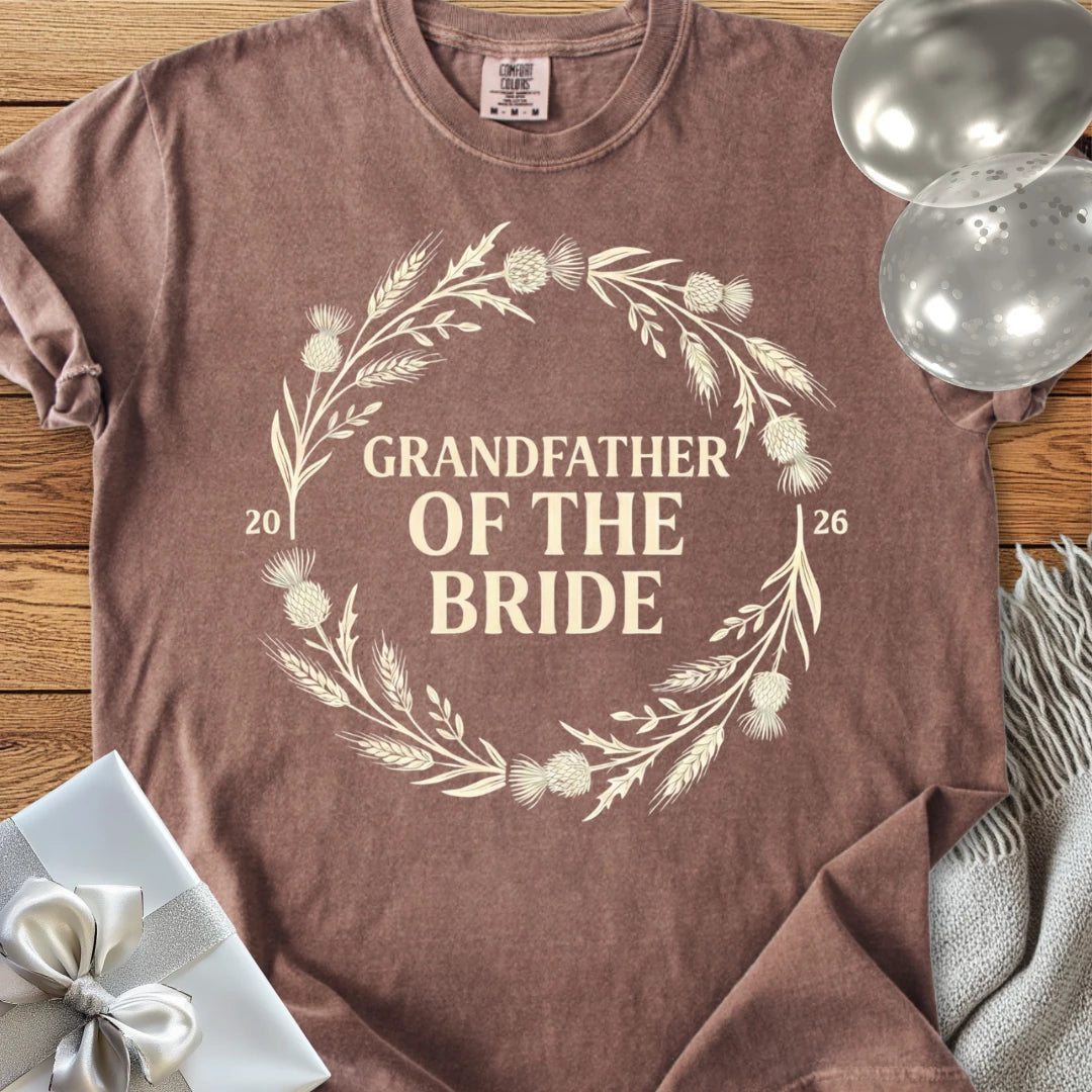 Grandfather of the Bride 2026 - Premium Wedding T-Shirt