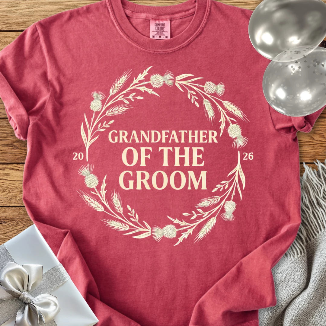 Grandfather of the Groom 2026 - Premium Wedding T-Shirt