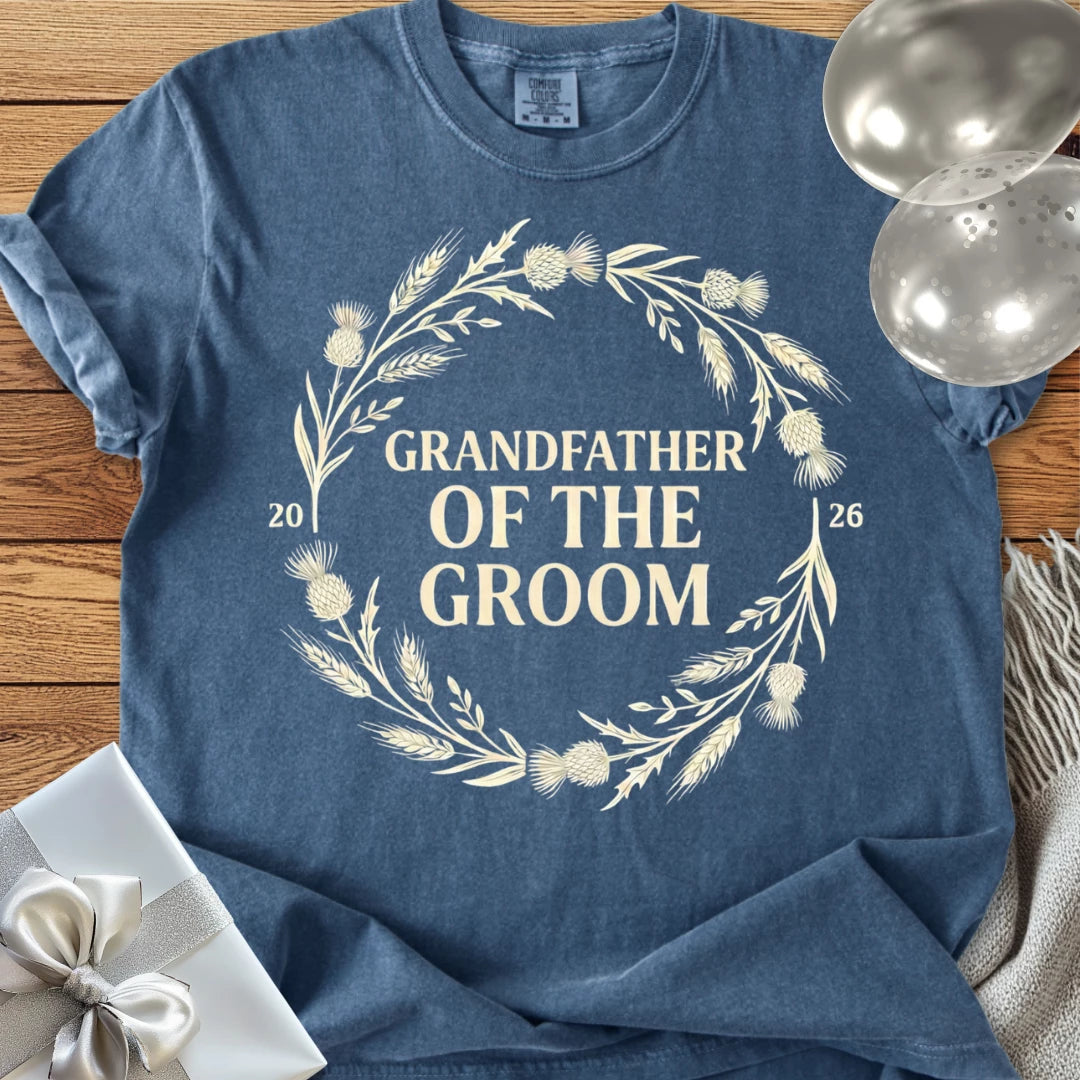 Grandfather of the Groom 2026 - Premium Wedding T-Shirt