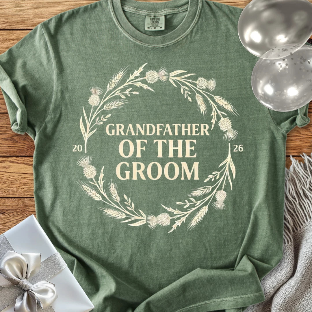 Grandfather of the Groom 2026 - Premium Wedding T-Shirt
