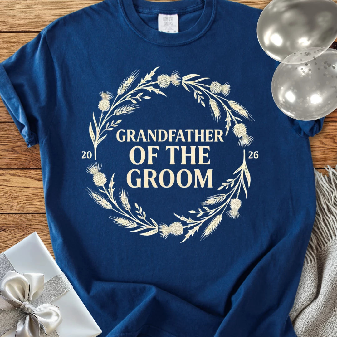 Grandfather of the Groom 2026 - Premium Wedding T-Shirt
