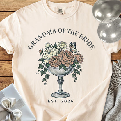 Grandma of the Bride, Est. 2026 - Premium Wedding T-Shirt