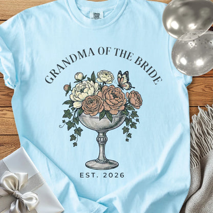 Grandma of the Bride, Est. 2026 - Premium Wedding T-Shirt