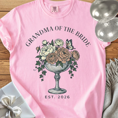 Grandma of the Bride, Est. 2026 - Premium Wedding T-Shirt