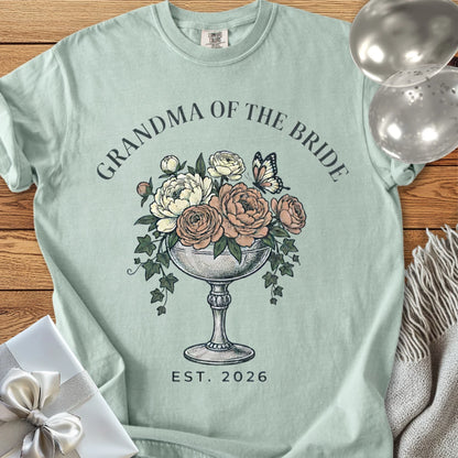 Grandma of the Bride, Est. 2026 - Premium Wedding T-Shirt