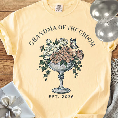 Grandma of the Groom, Est. 2026 - Premium Wedding T-Shirt