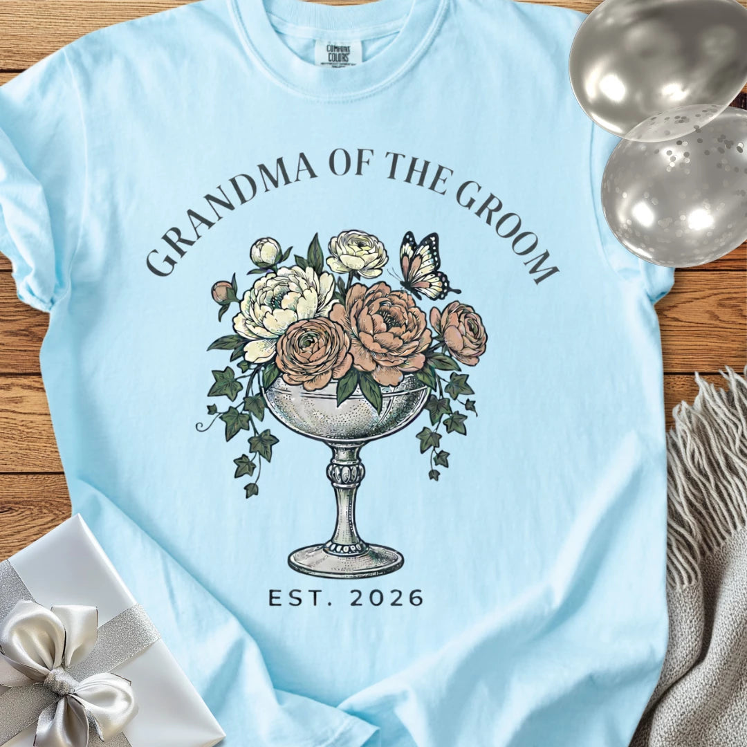 Grandma of the Groom, Est. 2026 - Premium Wedding T-Shirt
