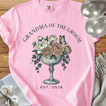 Grandma of the Groom, Est. 2026 - Premium Wedding T-Shirt