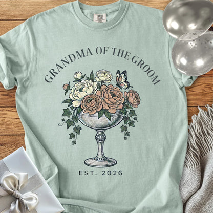Grandma of the Groom, Est. 2026 - Premium Wedding T-Shirt