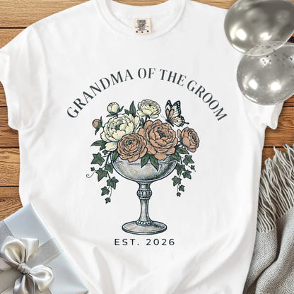 Grandma of the Groom, Est. 2026 - Premium Wedding T-Shirt