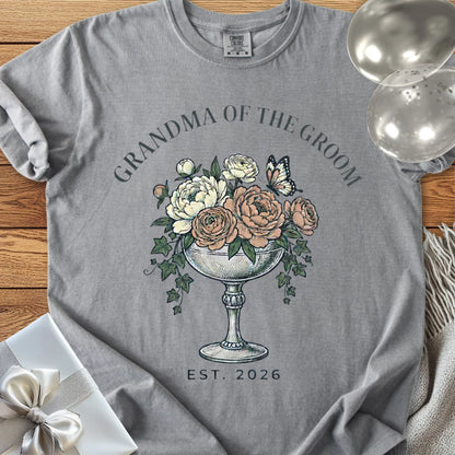 Grandma of the Groom, Est. 2026 - Premium Wedding T-Shirt