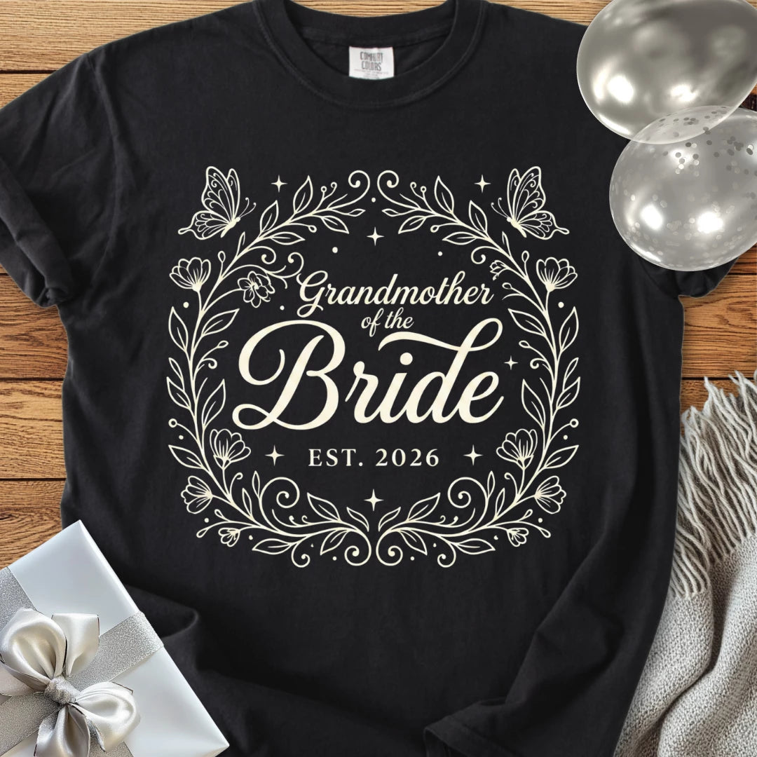 Grandmother of the Bride, Est 2026 - Premium Wedding T-Shirt