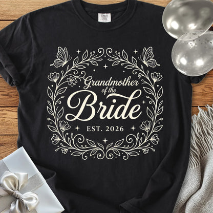Grandmother of the Bride, Est 2026 - Premium Wedding T-Shirt