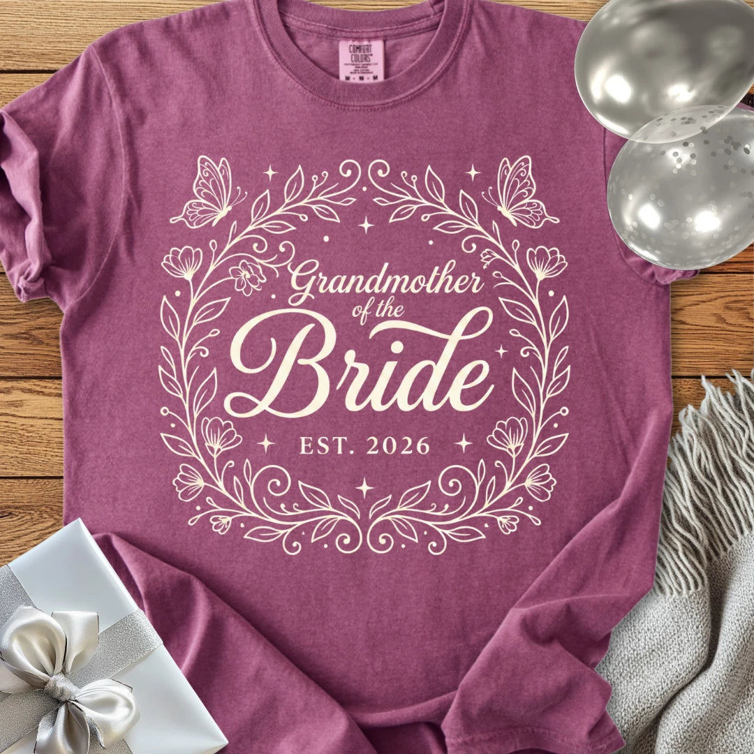 Grandmother of the Bride, Est 2026 - Premium Wedding T-Shirt