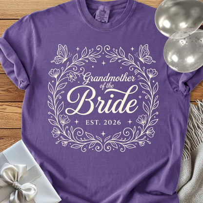 Grandmother of the Bride, Est 2026 - Premium Wedding T-Shirt