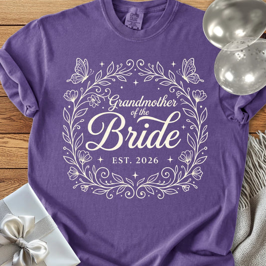 Grandmother of the Bride, Est 2026 - Premium Wedding T-Shirt