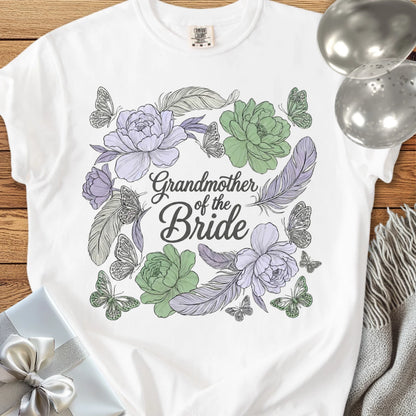 Grandmother of the Bride - Premium Floral Wedding T-Shirt