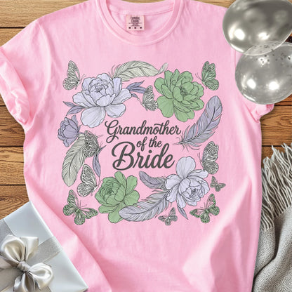 Grandmother of the Bride - Premium Floral Wedding T-Shirt