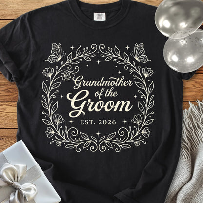Grandmother of the Groom, Est 2026 - Premium Wedding T-Shirt