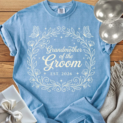 Grandmother of the Groom, Est 2026 - Premium Wedding T-Shirt