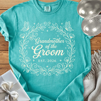 Grandmother of the Groom, Est 2026 - Premium Wedding T-Shirt