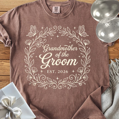 Grandmother of the Groom, Est 2026 - Premium Wedding T-Shirt