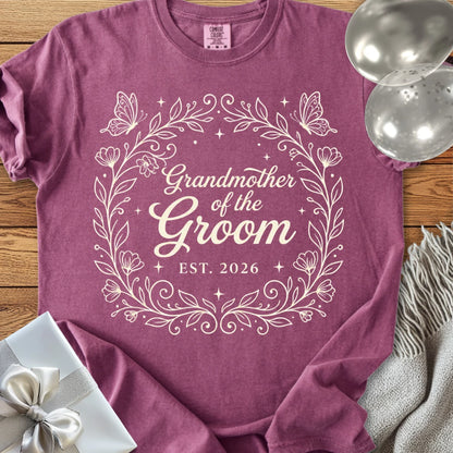 Grandmother of the Groom, Est 2026 - Premium Wedding T-Shirt