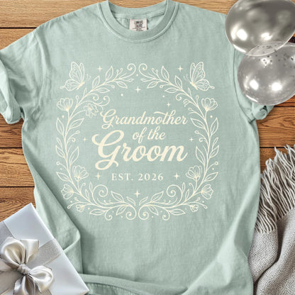 Grandmother of the Groom, Est 2026 - Premium Wedding T-Shirt