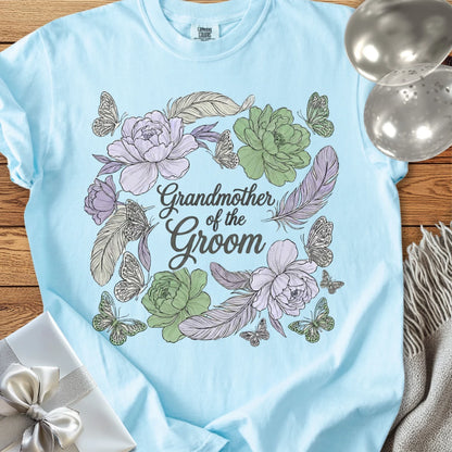 Grandmother of the Groom - Premium Floral Wedding T-Shirt