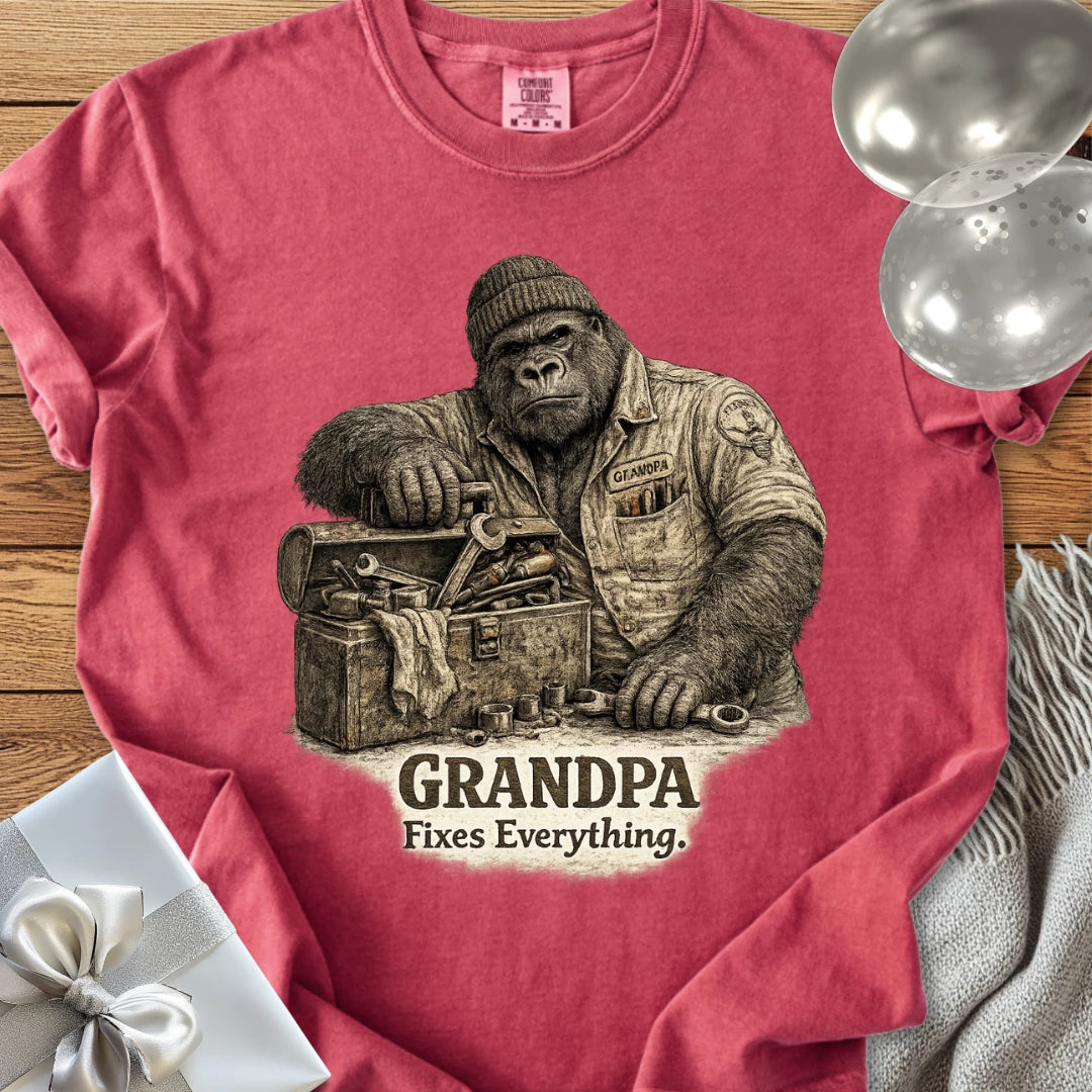 Grandpa Fixes Everything - Premium T-Shirt