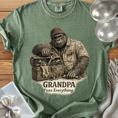 Grandpa Fixes Everything - Premium T-Shirt