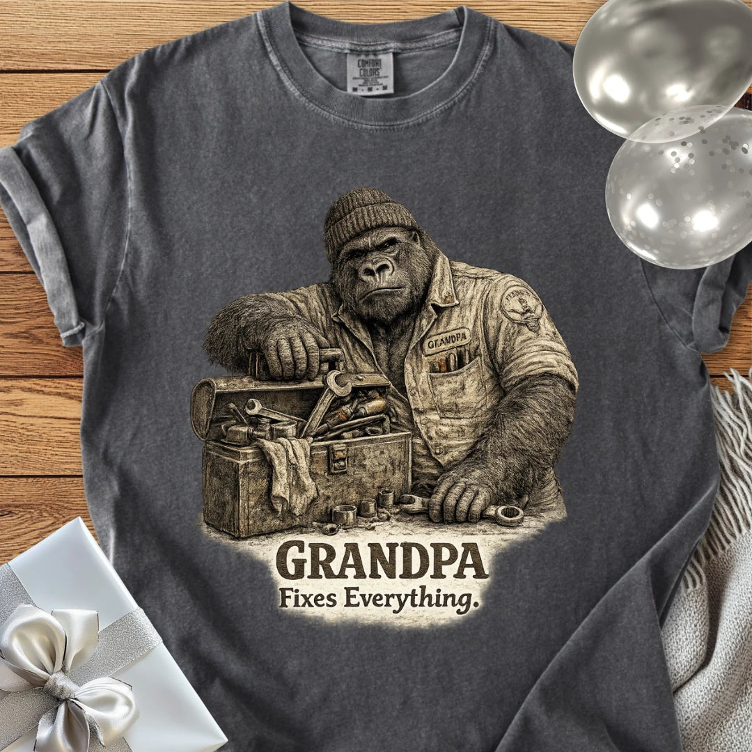 Grandpa Fixes Everything - Premium T-Shirt