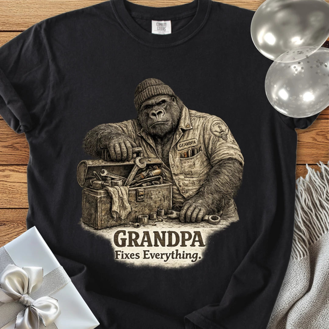 Grandpa Fixes Everything - Premium T-Shirt