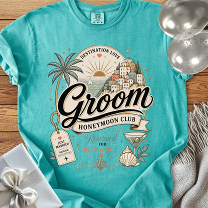 Groom Honeymoon Club, Reserved for Romance - Premium Honeymoon T-Shirt
