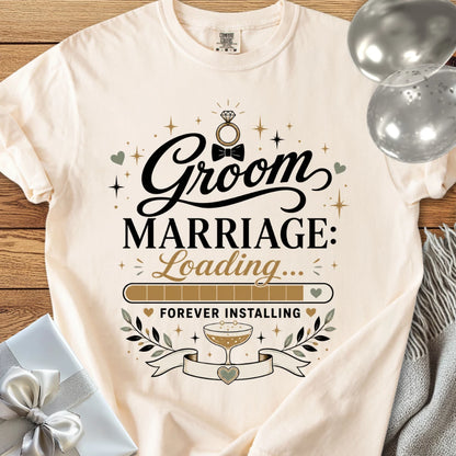 Groom 'Marriage Loading' - Premium Wedding T-Shirt