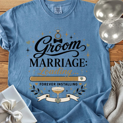 Groom 'Marriage Loading' - Premium Wedding T-Shirt