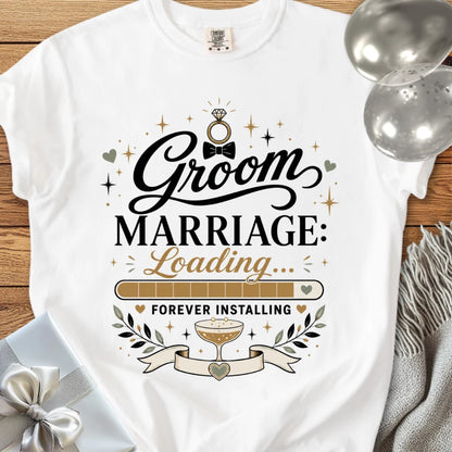 Groom 'Marriage Loading' - Premium Wedding T-Shirt