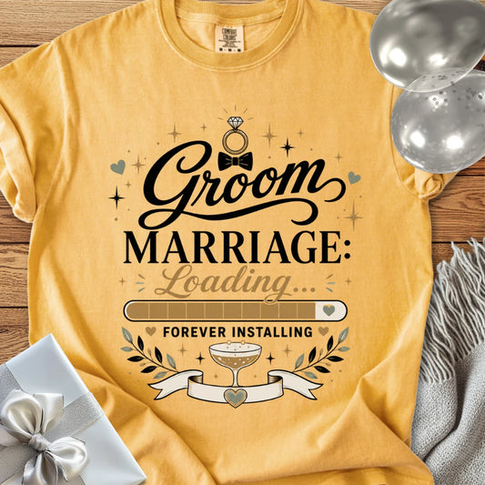 Groom 'Marriage Loading' - Premium Wedding T-Shirt
